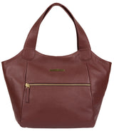 'Alina' Port Leather Tote Bag image 1
