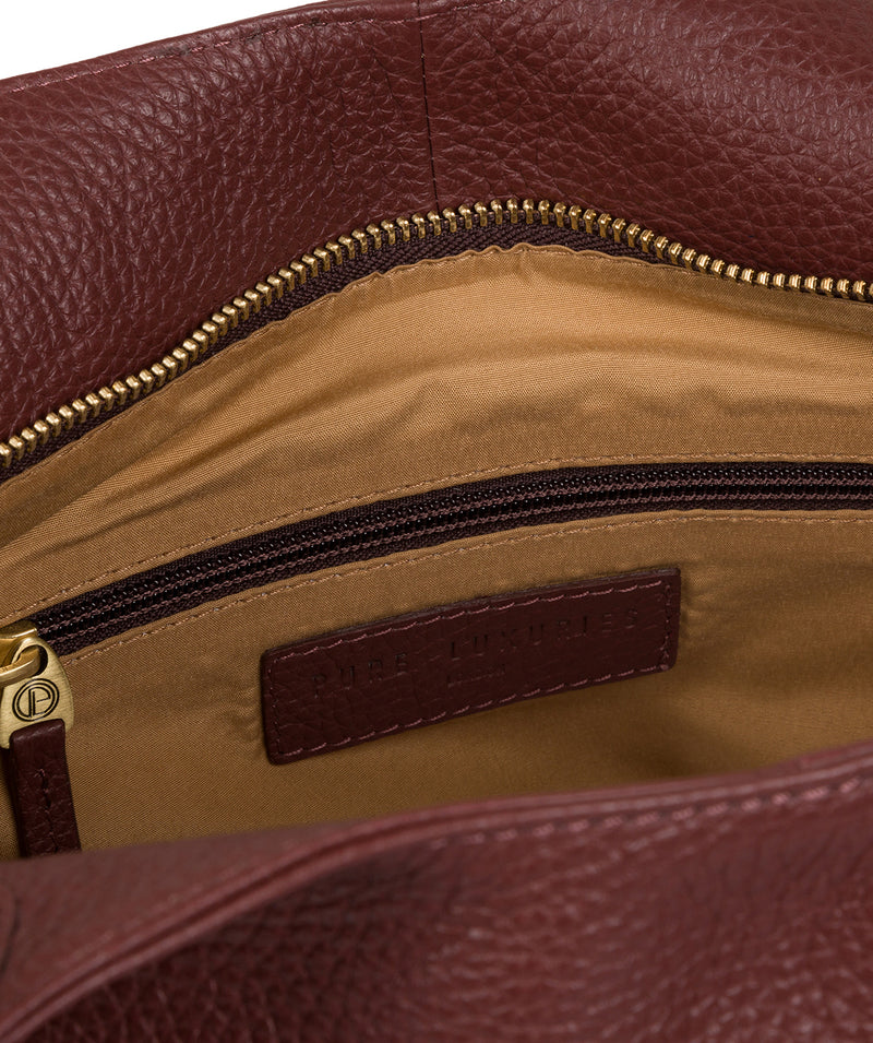 'Alina' Port Leather Tote Bag image 5