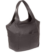 'Alina' Slate Leather Tote Bag image 3
