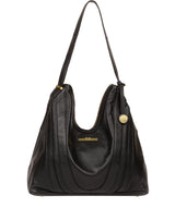 'Claire' Black Leather Shoulder Bag image 1