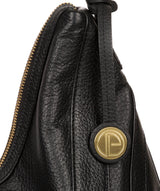 'Claire' Black Leather Shoulder Bag image 6