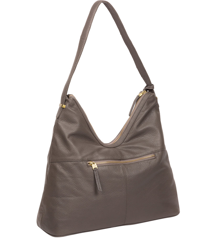'Claire' Grey Leather Shoulder Bag image 3