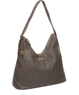 'Claire' Grey Leather Shoulder Bag image 5
