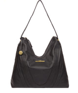 'Claire' Navy Leather Shoulder Bag image 1
