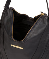 'Claire' Navy Leather Shoulder Bag image 4