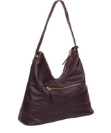 'Claire' Plum Leather Shoulder Bag