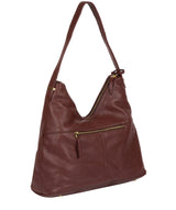 'Claire' Port Leather Shoulder Bag image 3
