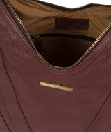 'Claire' Port Leather Shoulder Bag image 4