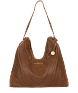 'Claire' Tan Leather Shoulder Bag image 1