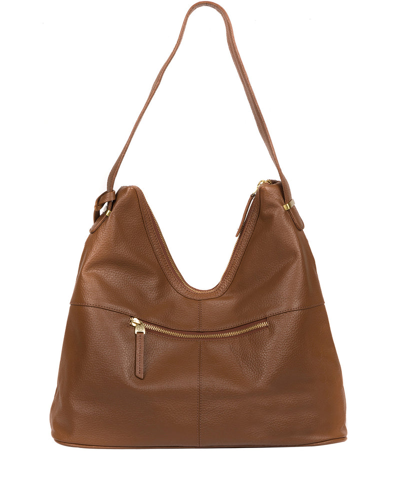 'Claire' Tan Leather Shoulder Bag image 3