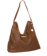 'Claire' Tan Leather Shoulder Bag image 5