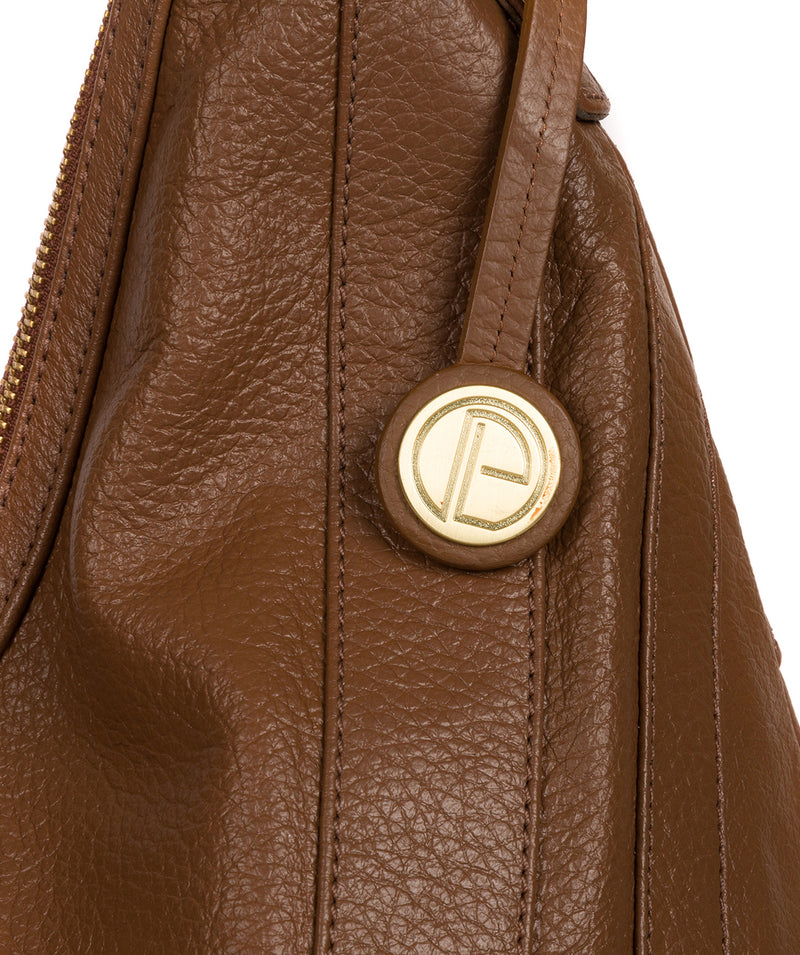 'Claire' Tan Leather Shoulder Bag image 6