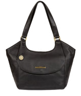'Denisa' Black Leather Tote Bag Pure Luxuries London