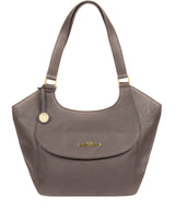 'Denisa' Grey Handmade Leather Tote Bag image 1