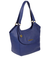 'Denisa' Navy Leather Tote Bag image 3