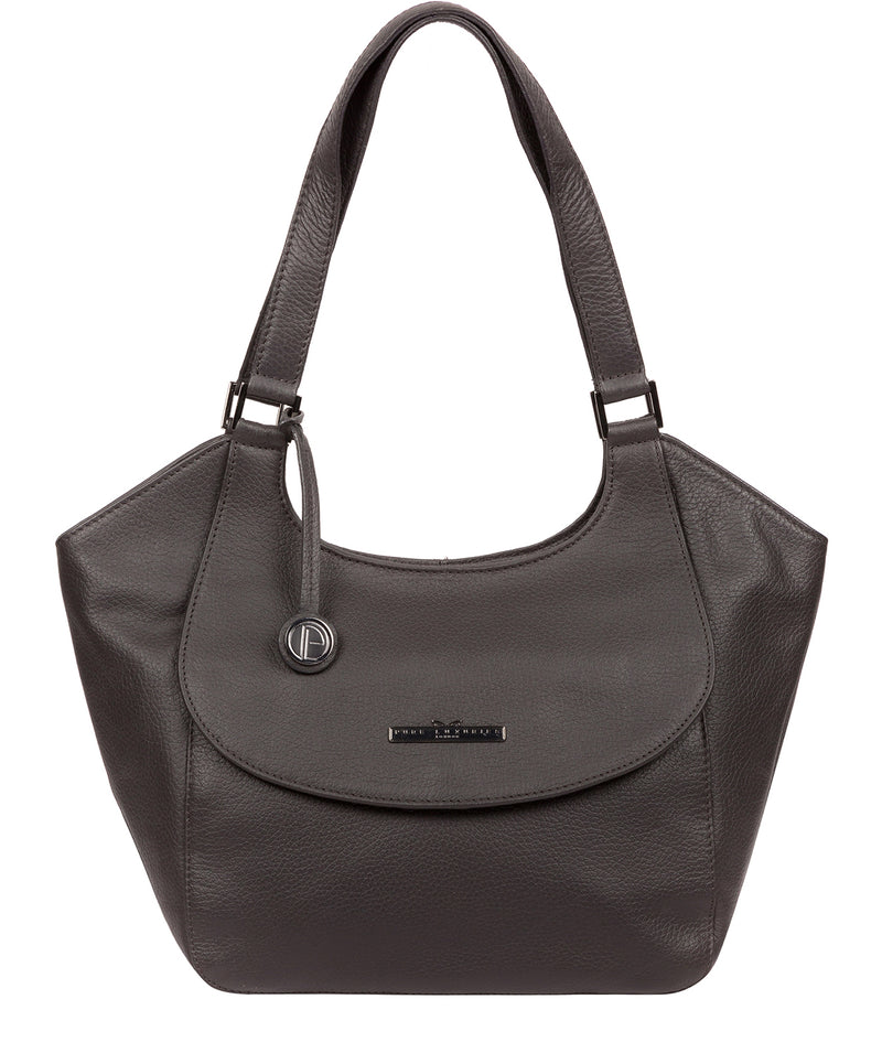 'Denisa' Slate Leather Tote Bag image 1
