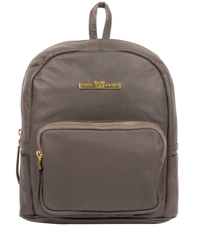 'Lois' Grey Leather Backpack image 1