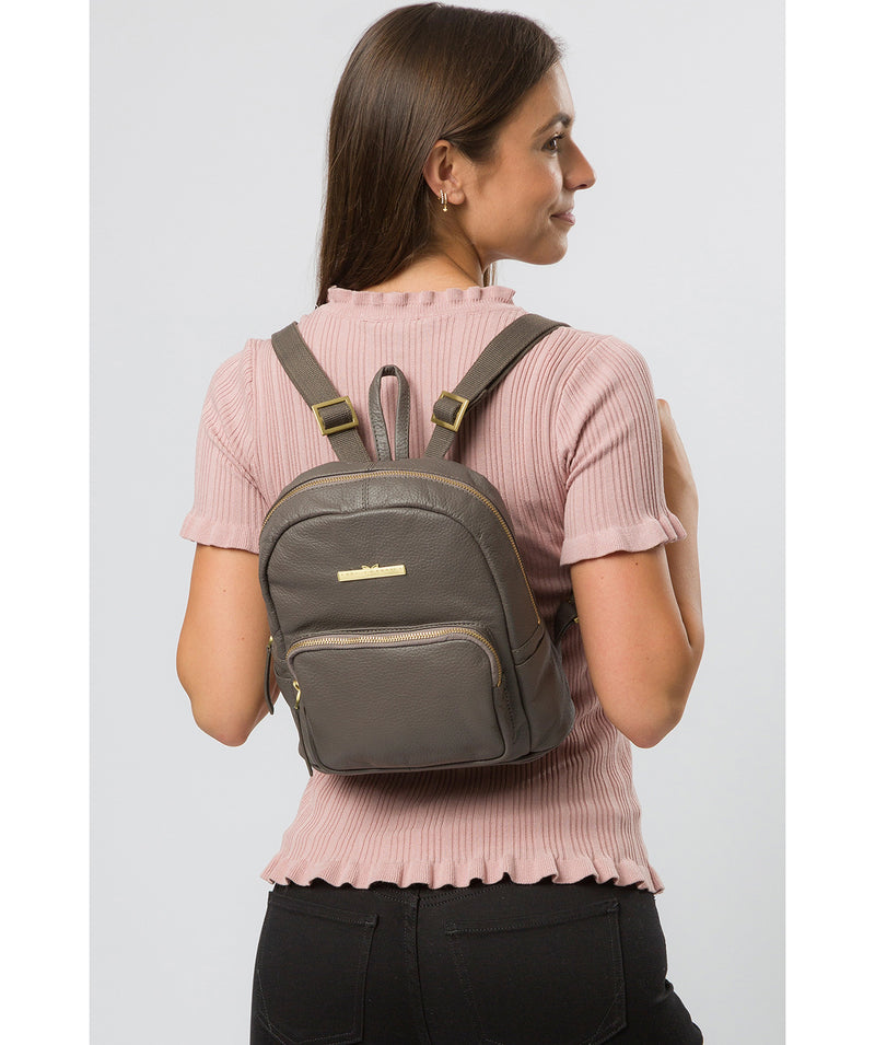 'Lois' Grey Leather Backpack image 2