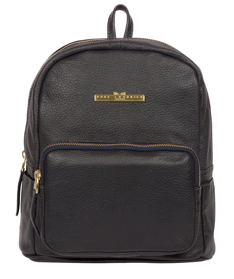 'Lois' Midnight Blue Leather Backpack image 1