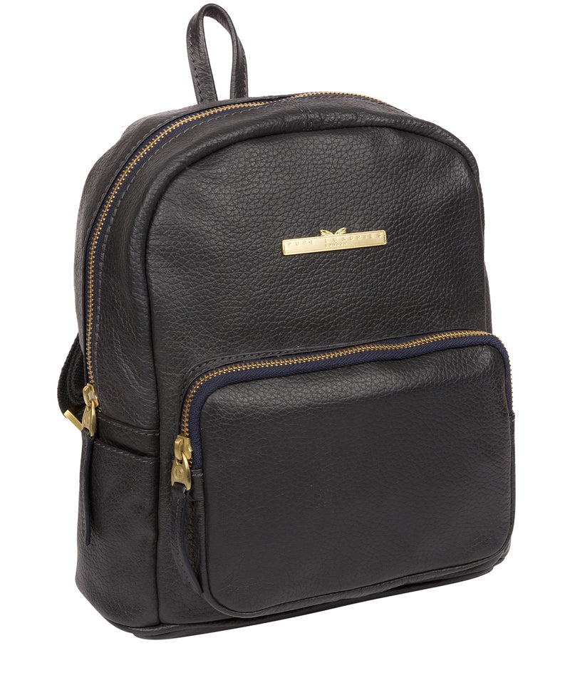 'Lois' Midnight Blue Leather Backpack image 5