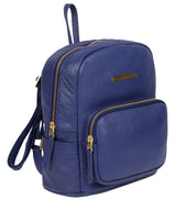 'Lois' Navy Leather Backpack image 5