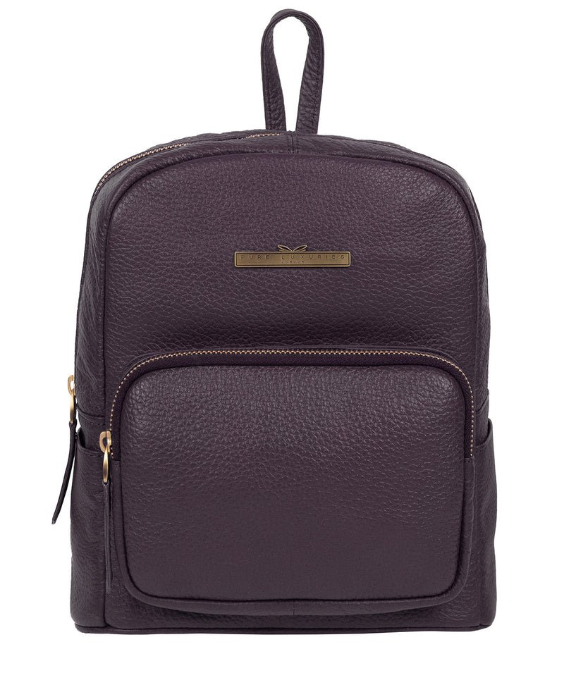 'Lois' Plum Leather Backpack image 1
