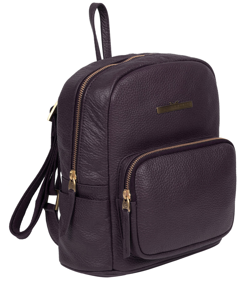 'Lois' Plum Leather Backpack image 3