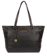 'Goldie' Black Leather Tote Bag image 1