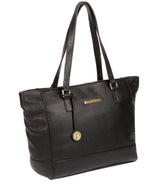 'Goldie' Black Leather Tote Bag image 3