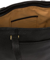 'Goldie' Black Leather Tote Bag image 5