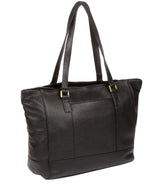 'Goldie' Black Leather Tote Bag image 7