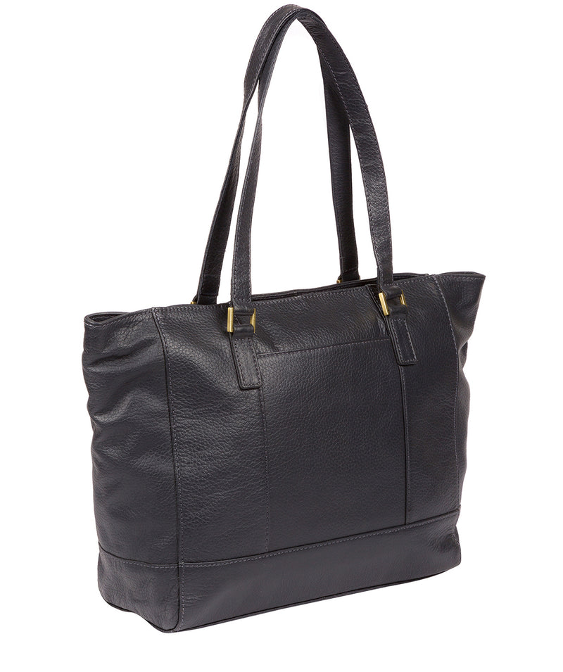 'Goldie' Midnight Blue Leather Tote Bag image 3