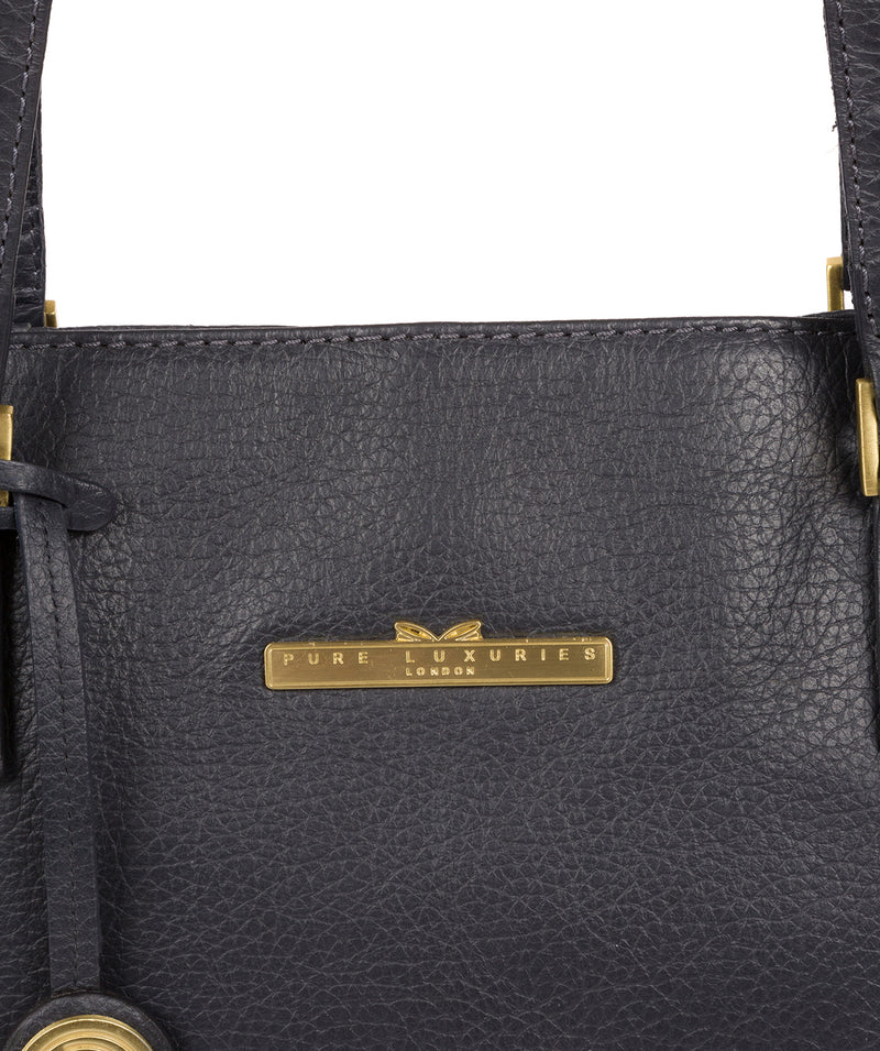 'Goldie' Midnight Blue Leather Tote Bag image 5