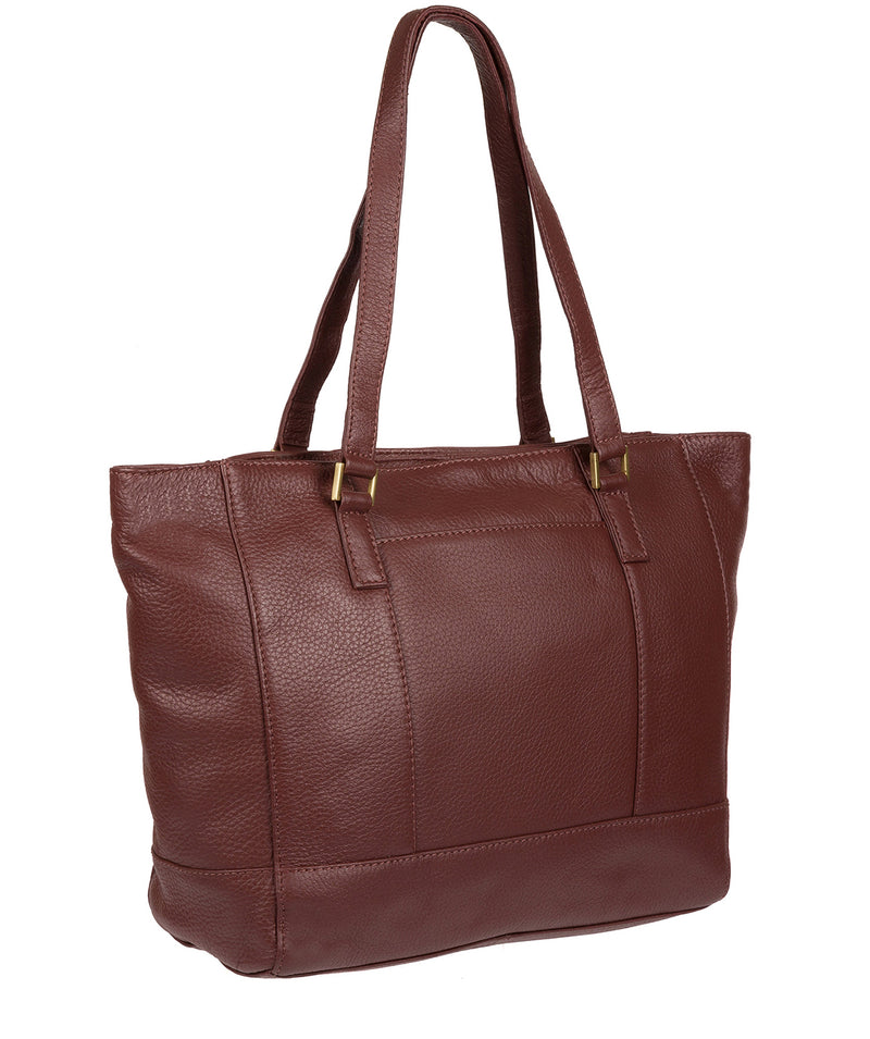 'Goldie' Port Leather Tote Bag
