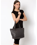 'Goldie' Slate Leather Tote Bag image 2