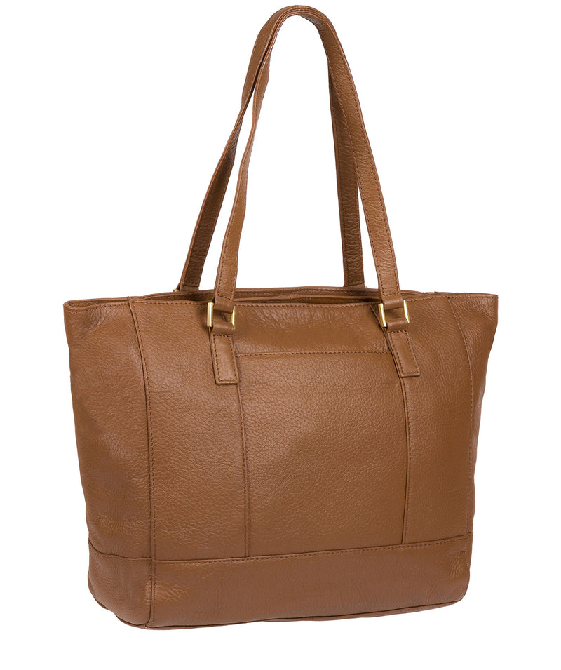 'Goldie' Tan Leather Tote Bag image 3