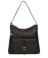 'Irena' Black Leather Shoulder Bag image 1