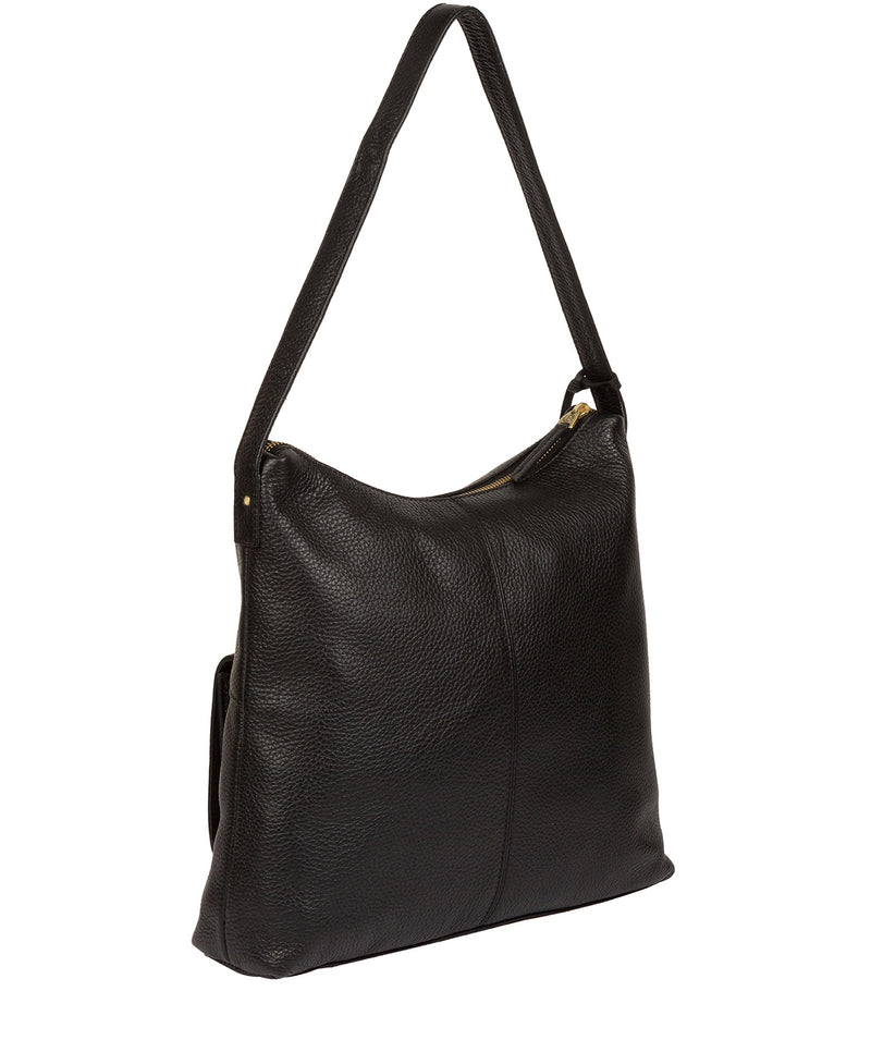 'Irena' Black Leather Shoulder Bag image 5