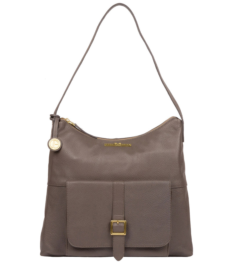 'Irena' Grey Leather Shoulder Bag image 1