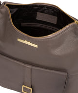 'Irena' Grey Leather Shoulder Bag image 4