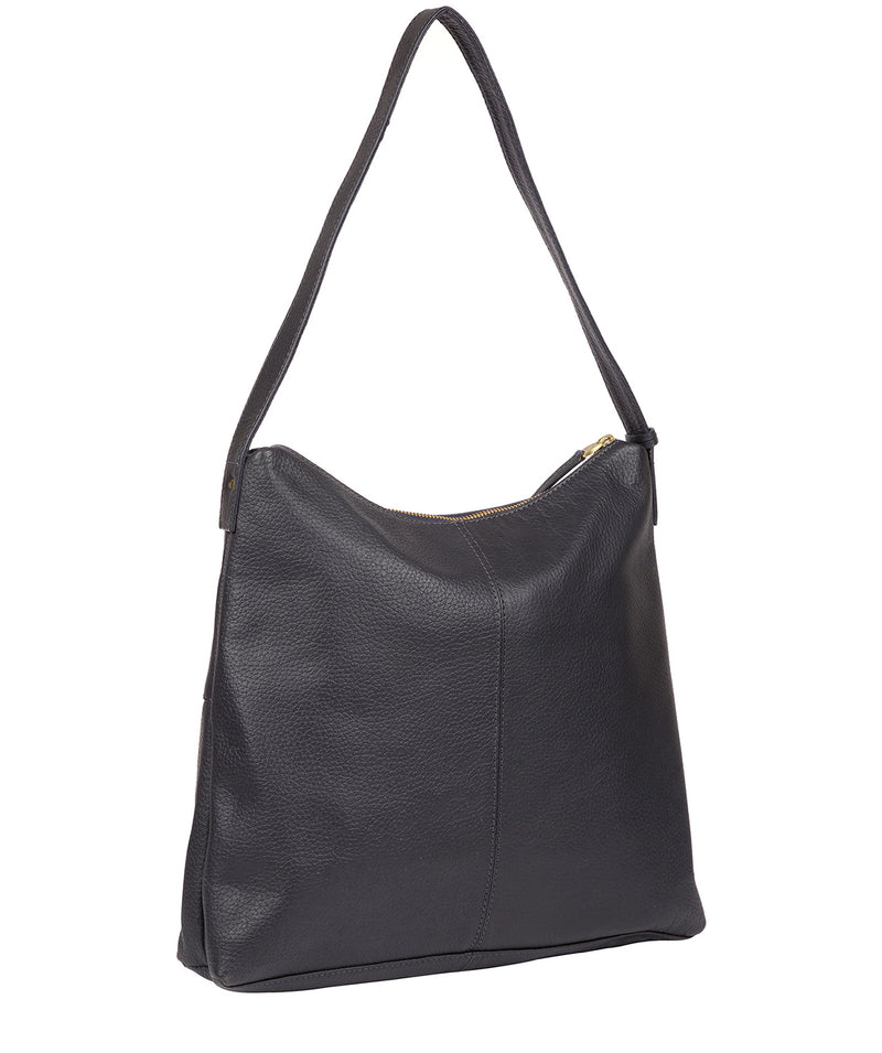 'Irena' Midnight Blue Leather Shoulder Bag image 3