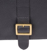 'Irena' Midnight Blue Leather Shoulder Bag image 5