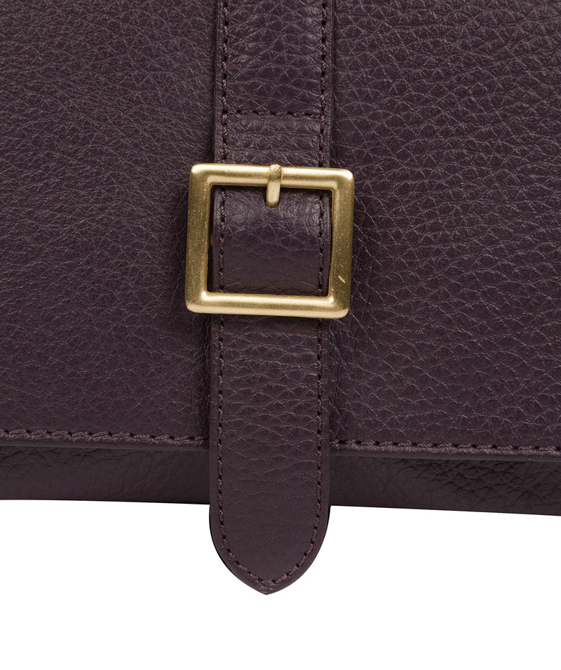 'Irena' Plum Leather Shoulder Bag image 3