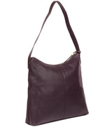 'Irena' Plum Leather Shoulder Bag image 4