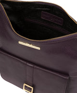 'Irena' Plum Leather Shoulder Bag image 5
