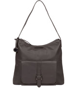 'Irena' Slate Leather Shoulder Bag Pure Luxuries London