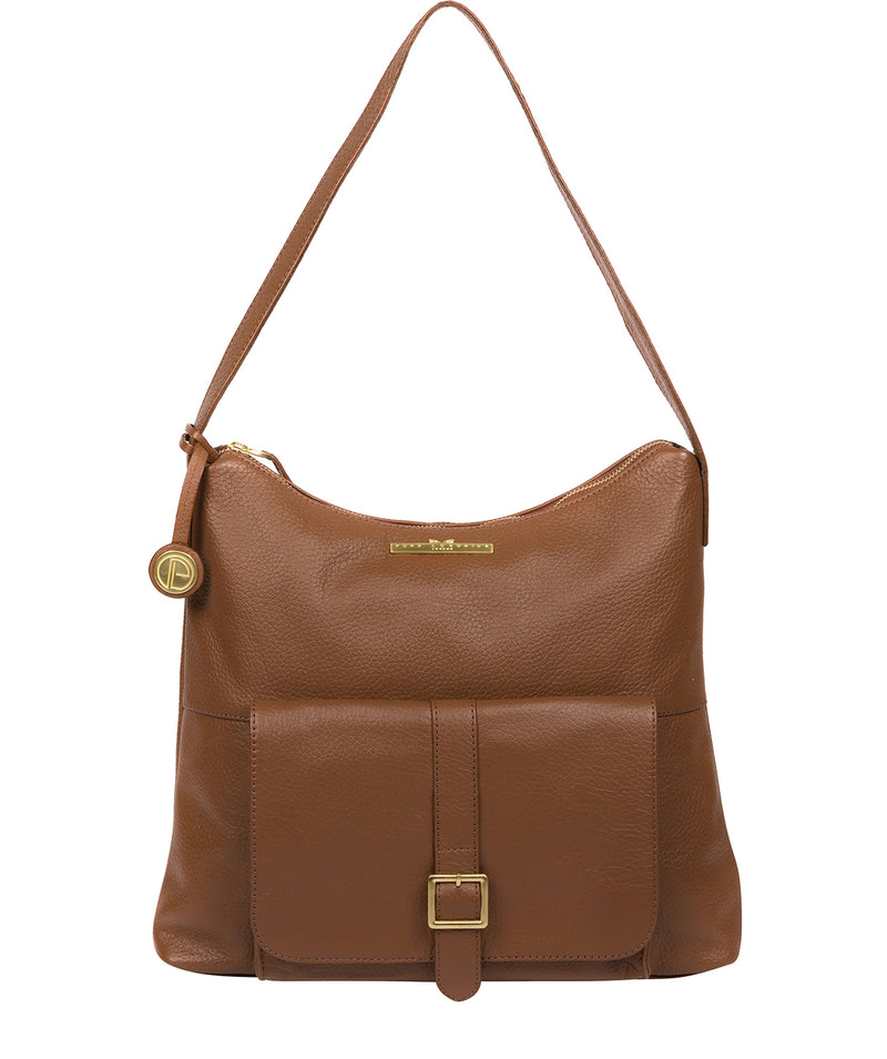 'Irena' Tan Leather Shoulder Bag image 1
