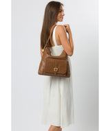 'Irena' Tan Leather Shoulder Bag image 7