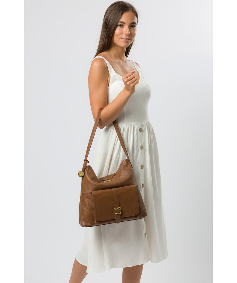 'Irena' Tan Leather Shoulder Bag image 2