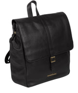 'Maryam' Black Leather Backpack image 3